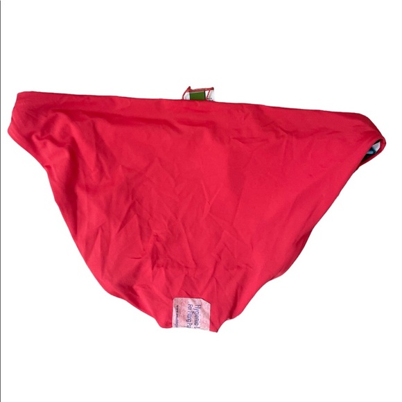 Becca by Rebecca Virtue Reversible Bikini Bottom Red/Multi Color NWT Size Large - Picture 5 of 8